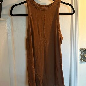 Lululemon copper brown ribbed tank, size 6